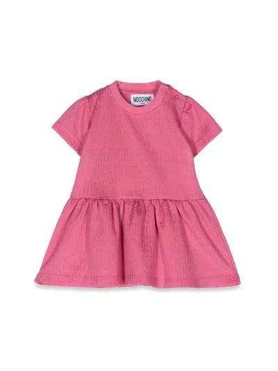 Moschino Mini Dress For Baby Girls In Pink