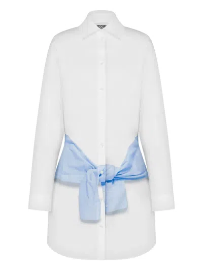 Moschino Mini Dress With Classic Collar In White