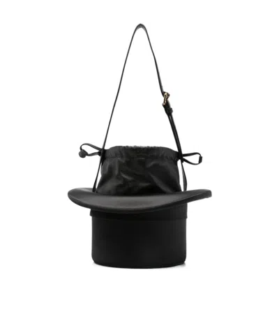 Moschino Mini Hat-shaped Shoulder Bag In Black