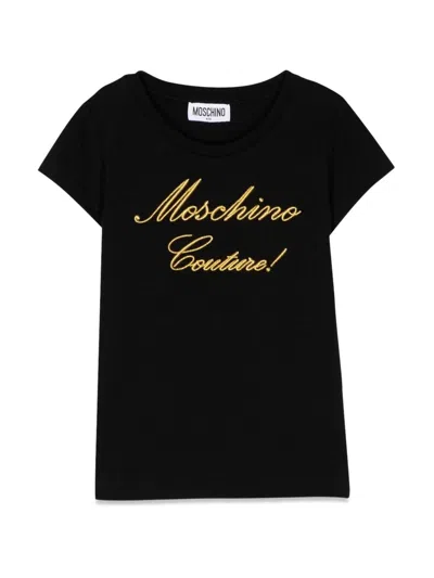 Moschino Mini Logo Short Sleeve T-shirt In Black