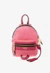 Moschino Mini Logo-print Backpack In Pink