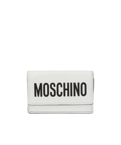 Moschino Mini Logo-print Wallet In White