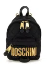 Moschino Mini Quilted Backpack In Black