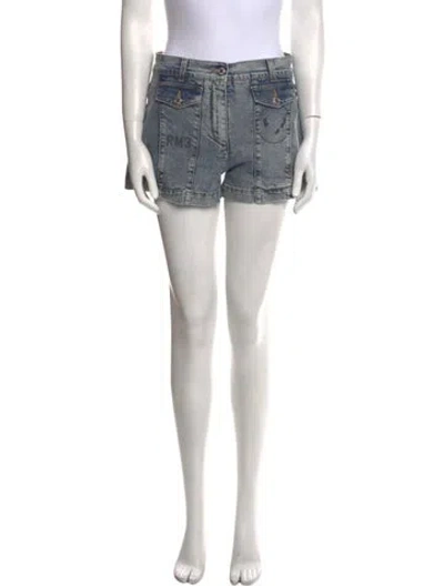 Pre-owned Moschino Mini Shorts In Blue