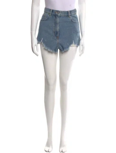 Pre-owned Moschino Mini Shorts In Blue