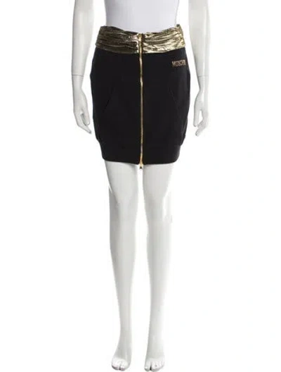 Pre-owned Moschino Mini Skirt In Black