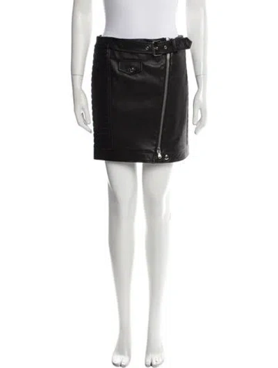 Pre-owned Moschino Mini Skirt In Black