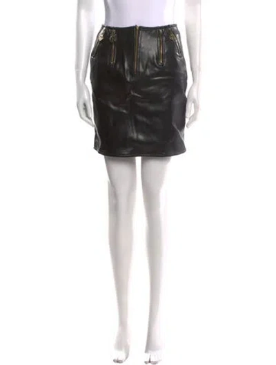 Pre-owned Moschino Mini Skirt In Black