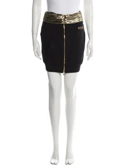 Pre-owned Moschino Mini Skirt In Black