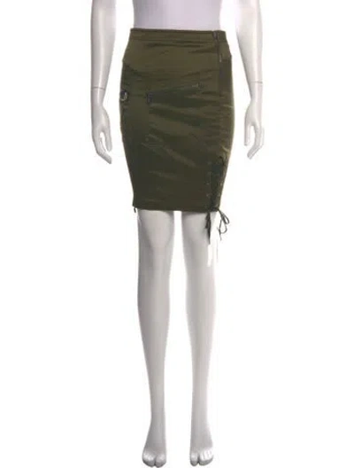 Pre-owned Moschino Mini Skirt In Green