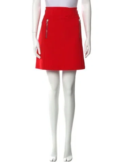 Pre-owned Moschino Mini Skirt In Red