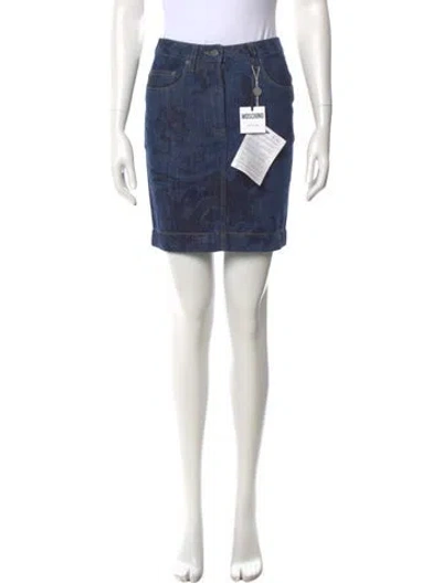 Pre-owned Moschino Mini Skirt W/ Tags In Blue