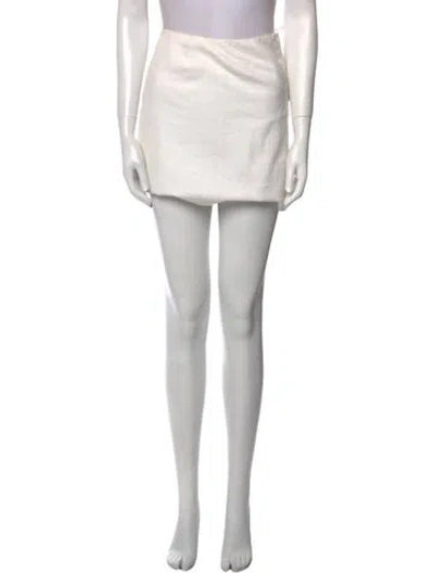Pre-owned Moschino Mini Skirt In White