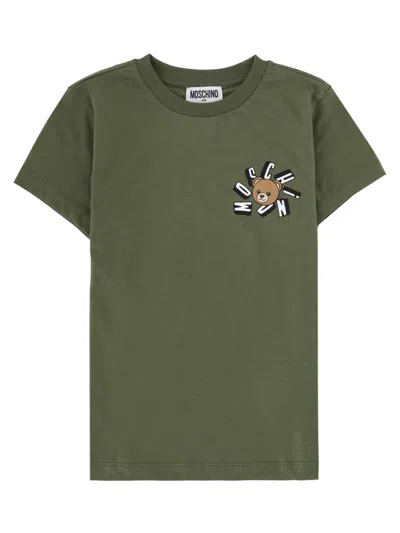 Moschino Mini Unisex T-shirt Addition In Green