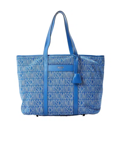 Moschino Minimalist Tote Bag In Blue