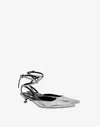 Moschino Mirror Effect Pumps In Silver