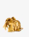 Moschino Fringe-detail Sandals In Gold