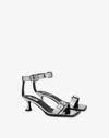Moschino Mirror Effect Sandals In Silver
