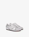 Moschino Mirror Effect Sneakers In Silver