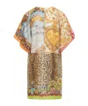 Moschino Scarf Print Mini Kaftan In Multicolor