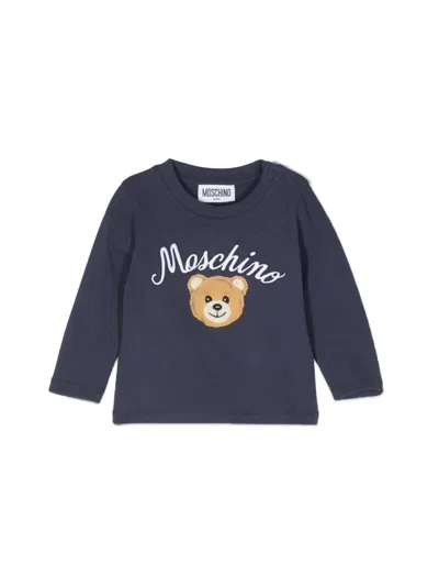 Moschino Kids' ml Logo T-shirt In Blue