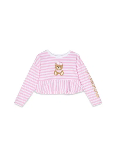Moschino Striped Cotton T-shirt In Multi