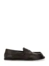 Moschino Desert Penny Strap Loafers In Dark Brown