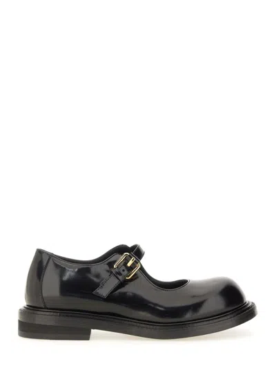 Moschino Moccasin "olive" In Black