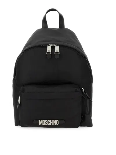 Moschino Backpack With Logo In Black