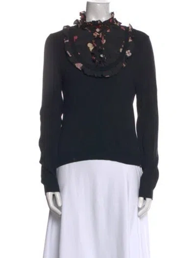 Pre-owned Moschino Mock Neck Long Sleeve Sweatshirt In Black