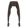 Moschino Mohair Blend Short Cape In Gray
