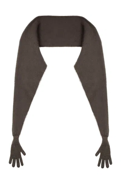 Moschino Mohair Cape Coat In Gray