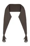 Moschino Mohair Cape Coat In Gray