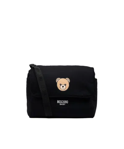 Moschino Mom Bag With Teddy Bear In Transparent