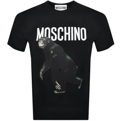 Moschino Monkey Logo T Shirt Black