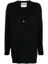 Moschino Monogram-jacquard Cardigan In Black