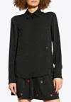 Moschino Monogram Long-sleeved Shirt In Black