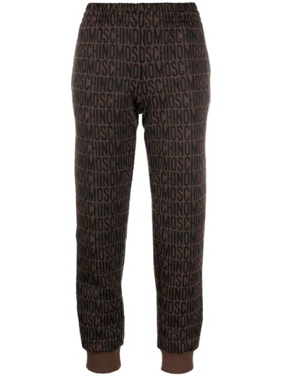 MOSCHINO MONOGRAM-PRINT JOGGERS