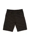 Moschino Monogram-print Track Shorts In Brown