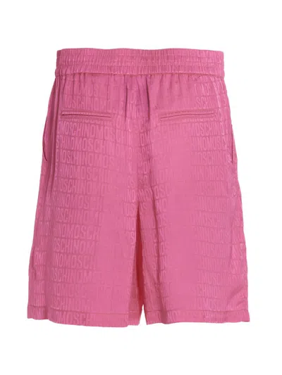 Moschino Monogram Bermuda Shorts In Pink