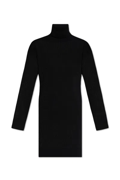 Moschino High-neck Wool Dress In Black