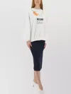 Moschino Morning Graphic Print Crewneck Sweatshirt