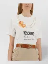 Moschino Oversized Cotton T-shirt With Playful Croissant Print