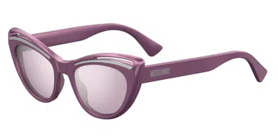 Moschino Mos036/s B3v/2s Women's Sunglasses Purple Size 51