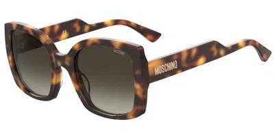 Moschino Mos124/s 05l/ha Women's Sunglasses Tortoiseshell Size 54 In Brown