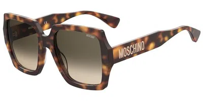 Moschino Mos127/s 05l/9k Women's Sunglasses Tortoiseshell Size 56 In Brown