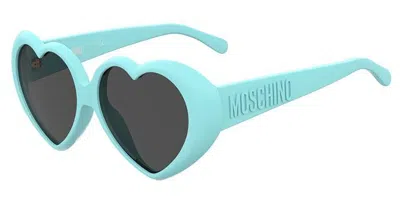 Moschino Mos128/s Mvu/ir Women's Sunglasses Blue Size 57