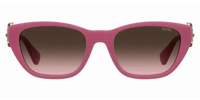 Moschino Mos130/s Mu1/m2 Women's Sunglasses Pink Size 55