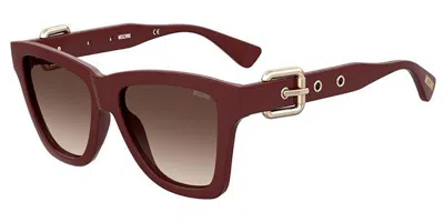Moschino Mos131/s Lhf/ha Women's Sunglasses Burgundy Size 54