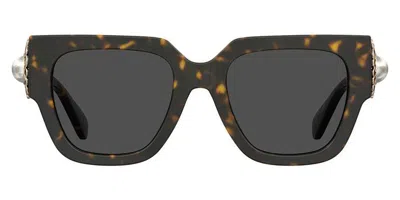 Moschino Mos153/s 086/ir Women's Sunglasses Tortoiseshell Size 52 In Brown